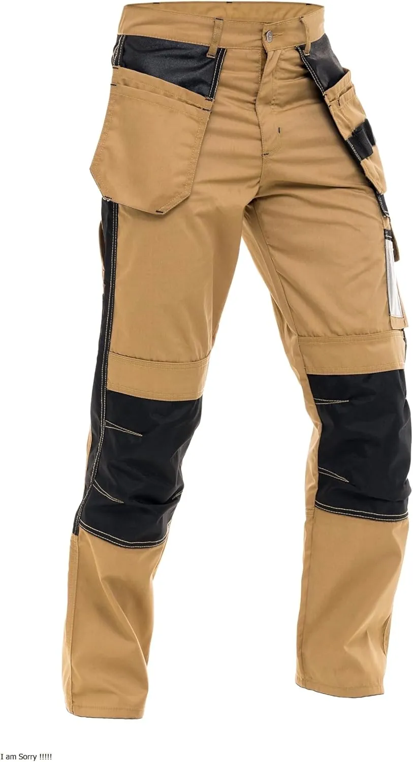 Men's Construction Pants Tactical Field Pants Multi-Pocket Carpenter Utility Cargo Heavy-Duty Work Pants