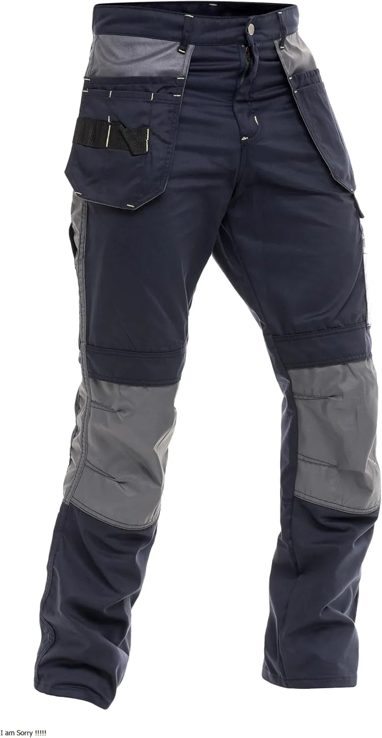 Men's Construction Pants Tactical Field Pants Multi-Pocket Carpenter Utility Cargo Heavy-Duty Work Pants