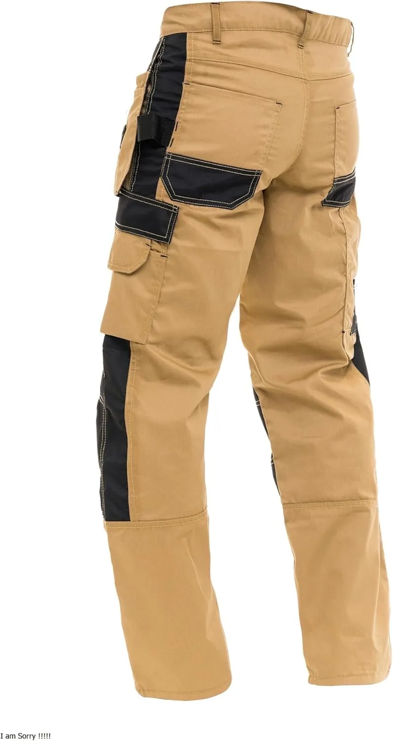 Men's Construction Pants Tactical Field Pants Multi-Pocket Carpenter Utility Cargo Heavy-Duty Work Pants