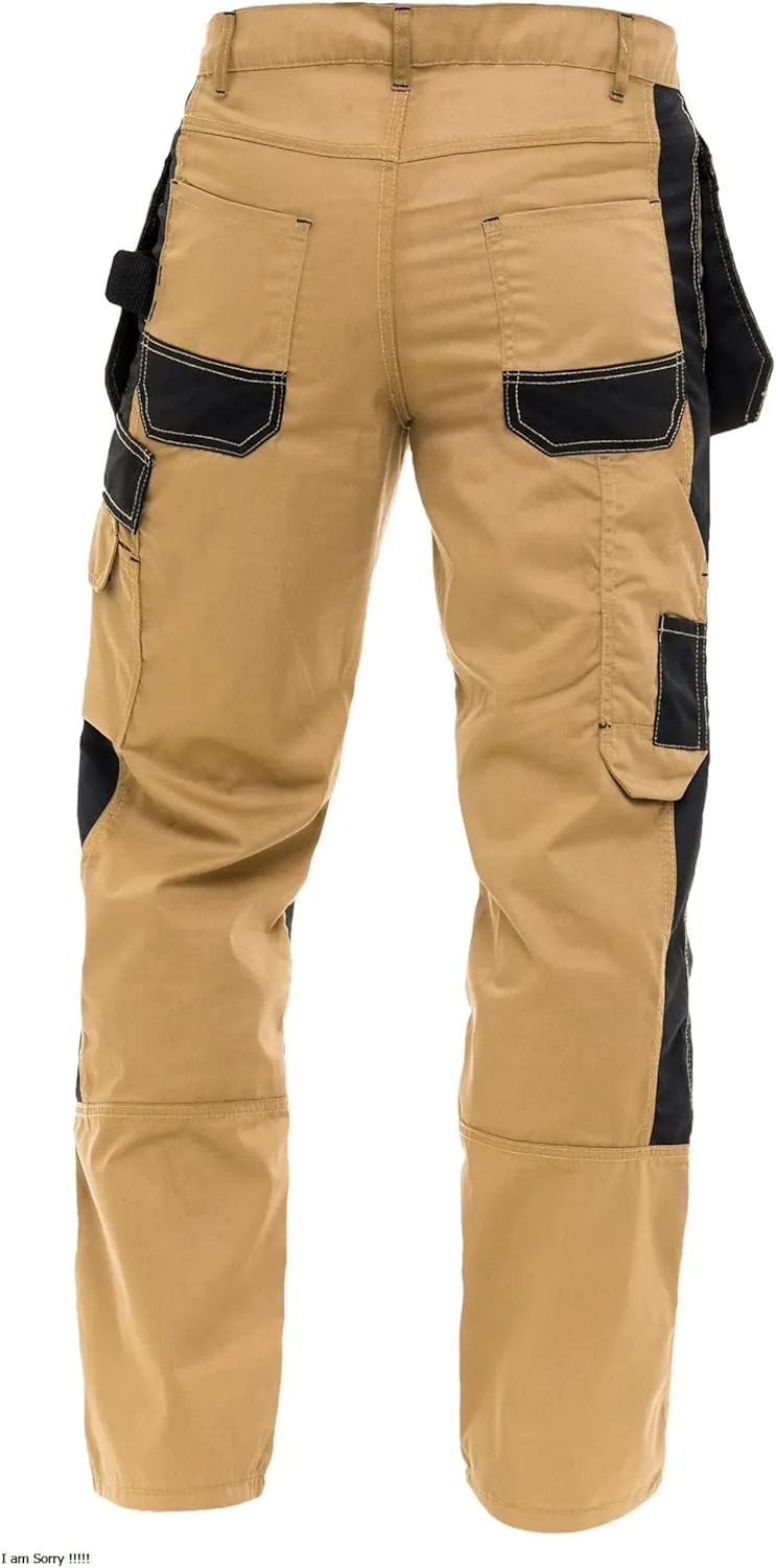 Men's Construction Pants Tactical Field Pants Multi-Pocket Carpenter Utility Cargo Heavy-Duty Work Pants