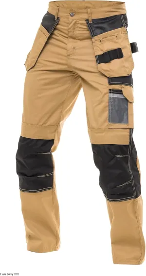Men's Construction Pants Tactical Field Pants Multi-Pocket Carpenter Utility Cargo Heavy-Duty Work Pants