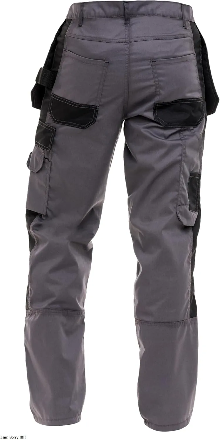 Men's Construction Pants Tactical Field Pants Multi-Pocket Carpenter Utility Cargo Heavy-Duty Work Pants