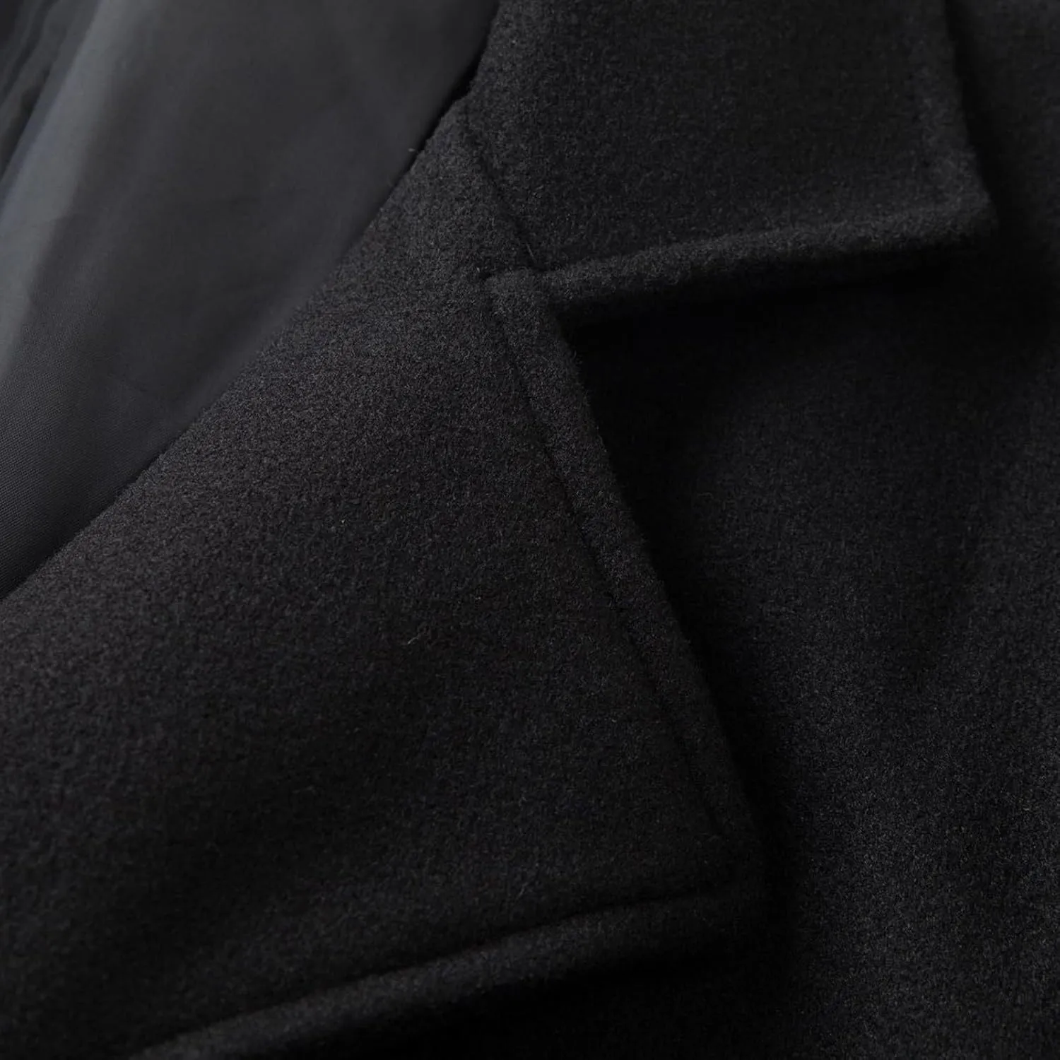 Men's Fall Winter Office Double Breasted Long Dress Wool Coat Overcoat Warm Woolen Casual Lapel Collar Trench Coats