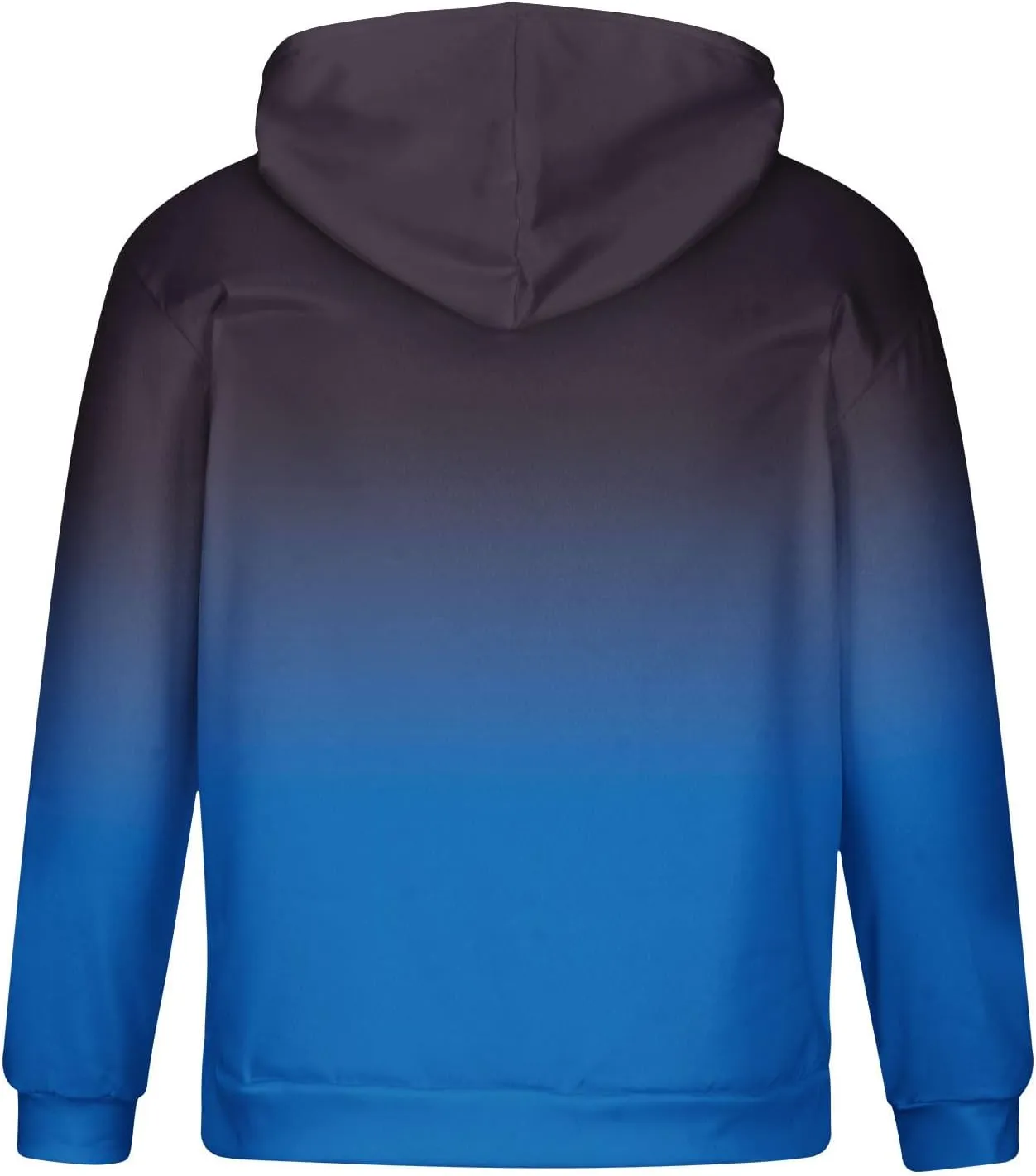 Men's Fashion Hoodies & Sweatshirts Casual Gradient Color Graphic Tee Shirts Long Sleeve Pullover Shirts With Pockets