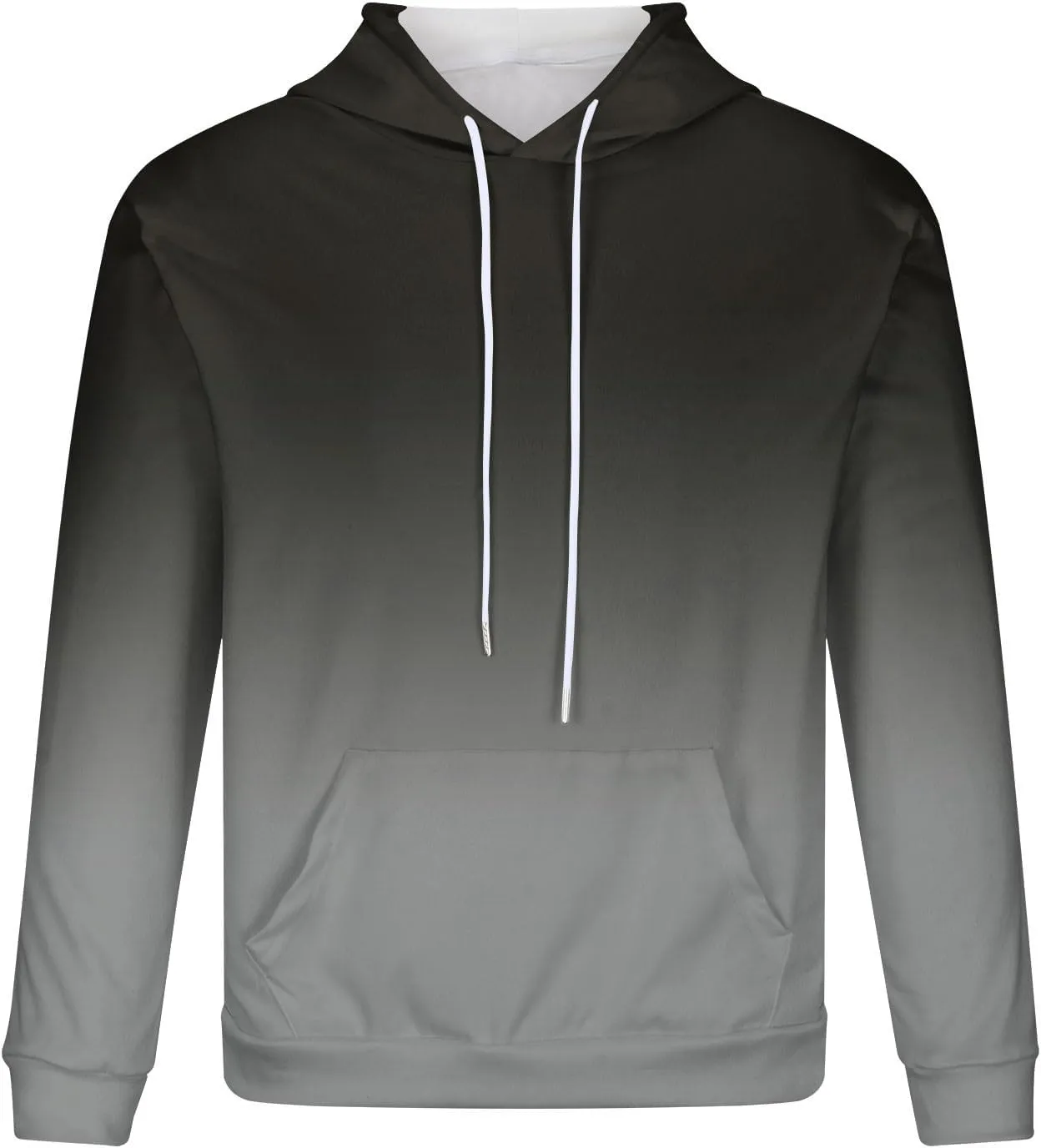 Men's Fashion Hoodies & Sweatshirts Casual Gradient Color Graphic Tee Shirts Long Sleeve Pullover Shirts With Pockets