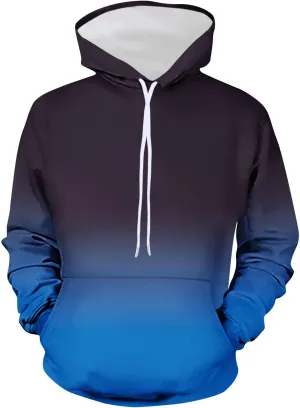 Men's Fashion Hoodies & Sweatshirts Casual Gradient Color Graphic Tee Shirts Long Sleeve Pullover Shirts With Pockets