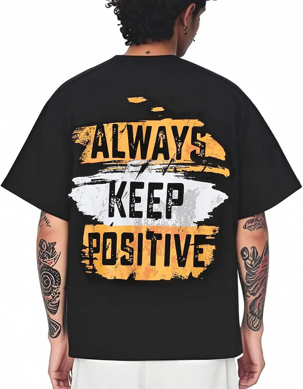 Men's Graphic T-Shirts, Cotton Oversized Tshirts for Men, Comfortable & Stylish Casual Tee for Everyday Wear