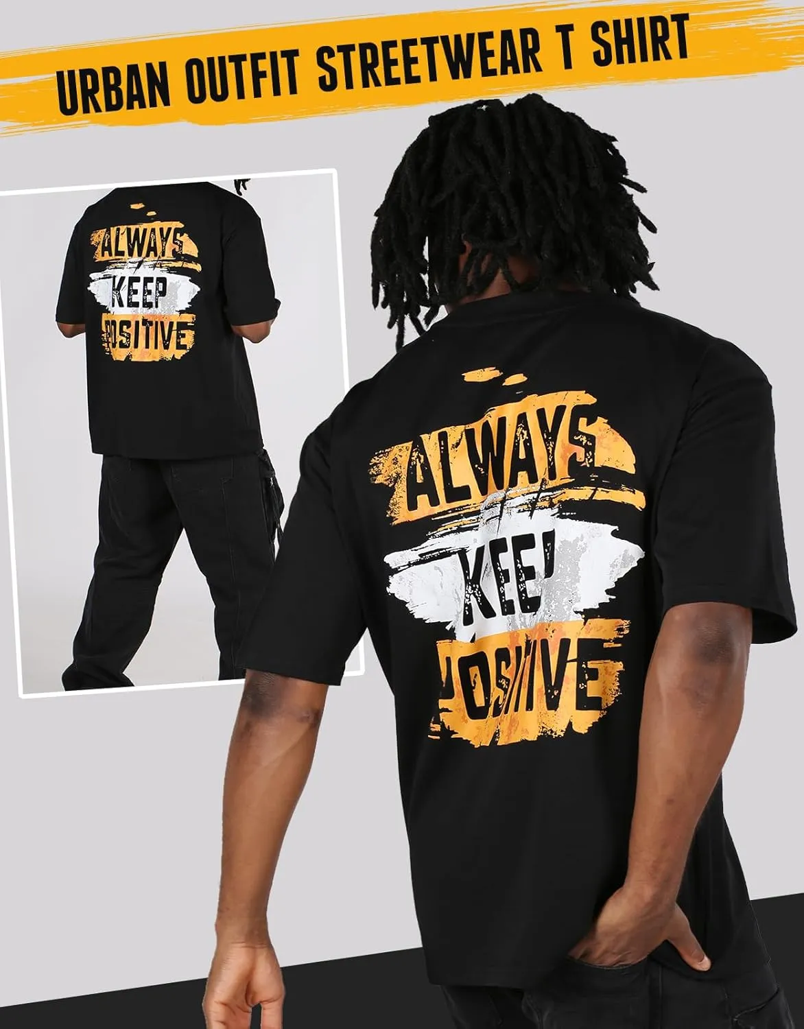 Men's Graphic T-Shirts, Cotton Oversized Tshirts for Men, Comfortable & Stylish Casual Tee for Everyday Wear