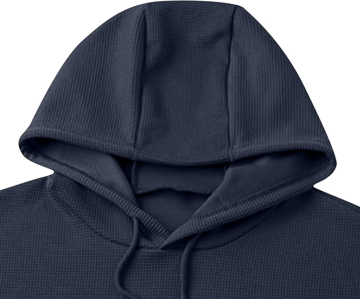 Mens Hooded Sweatshirt Long Sleeve Drawstring Solid Color Hoodies With Pocket Casual Relaxed Fit Pullover Shirts Tops