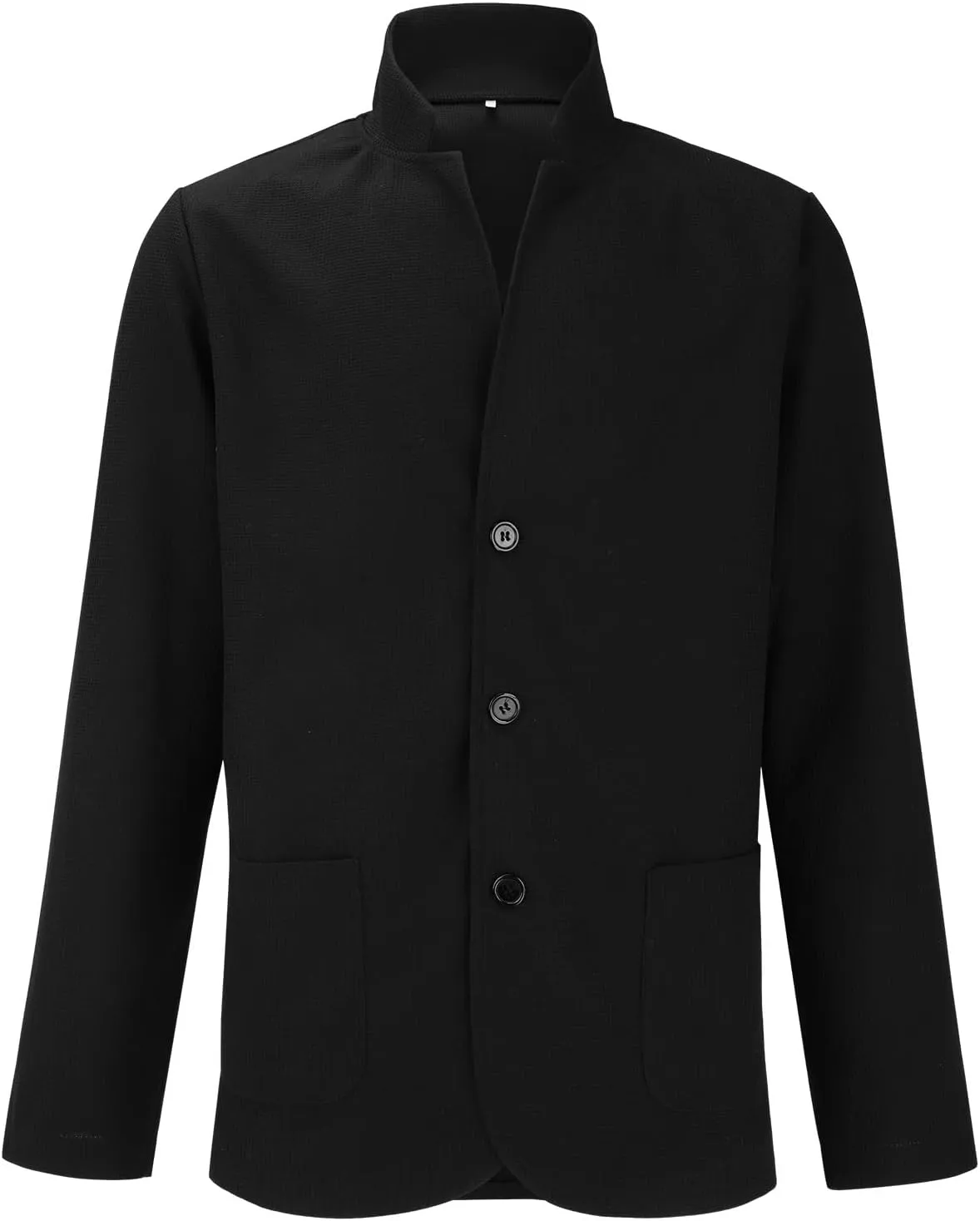 Mens Knit Cardigans Coats Button Down Stand Collar Soft Sweater Jackets Waffle Textured Classic Casual Warm Outwear