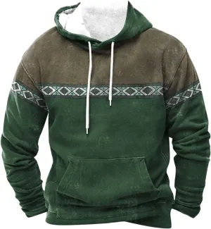 Men's Long Sleeve Sweatshirt Lightweight Vintage Workout Hoodies 2024 Casual Outdoor Sports Sweatshirt with Pockets