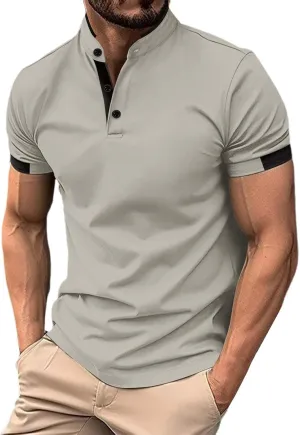 Men's Pique Golf Shirts Moisture Wicking Dry Fit Casual Performance Collared T-Shirts Summer Daily Everyday Tee Shirt