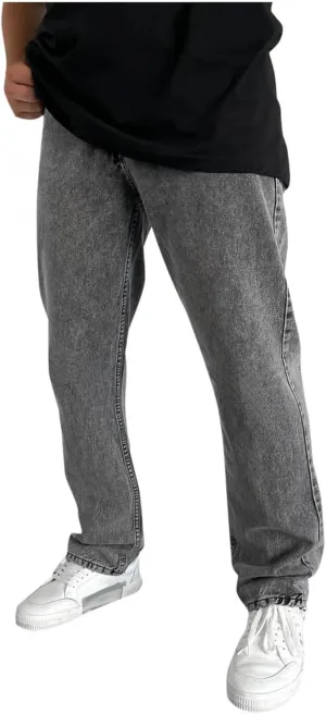 Men's Relaxed Fit Classic Extreme Motion Athletic Taper Hip Hop Pants Streetwear Straight Wide Leg Long Trousers Jean