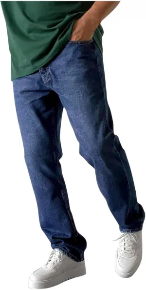 Men's Relaxed Fit Classic Extreme Motion Athletic Taper Hip Hop Pants Streetwear Straight Wide Leg Long Trousers Jean