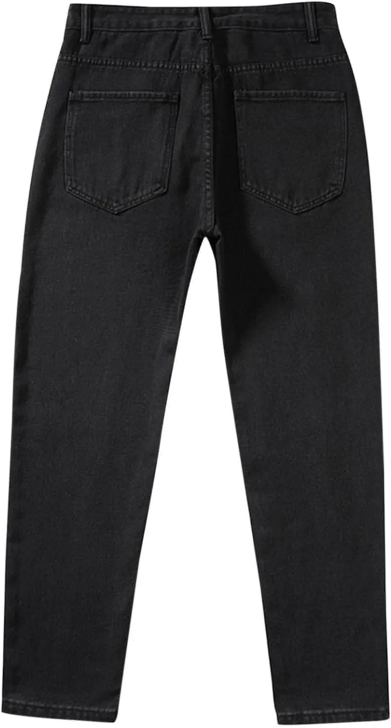 Men's Relaxed Fit Classic Extreme Motion Athletic Taper Hip Hop Pants Streetwear Straight Wide Leg Long Trousers Jean