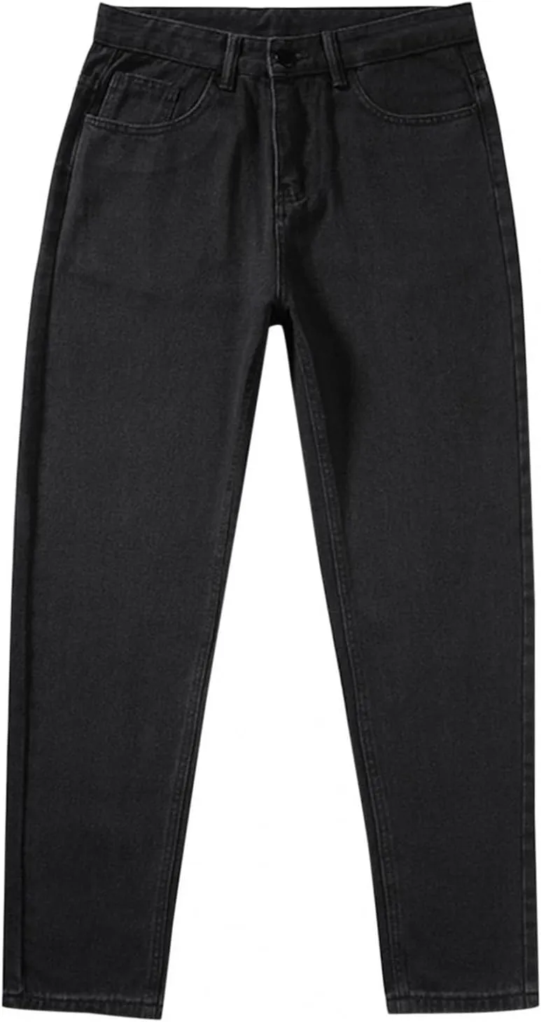 Men's Relaxed Fit Classic Extreme Motion Athletic Taper Hip Hop Pants Streetwear Straight Wide Leg Long Trousers Jean