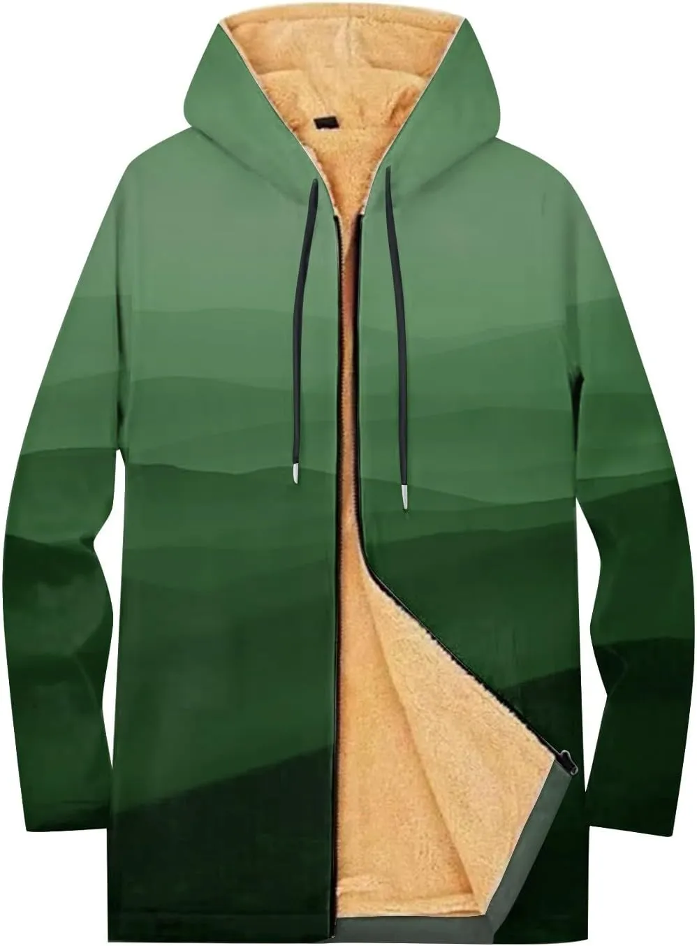 Mens Sherpa Hoodie Zip Up Thermal Warm Hooded Fleece Winter Thick Hoodies