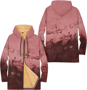 Mens Sherpa Hoodie Zip Up Winter Warm Hoodies Thick Fleece Heavyweight Hooded