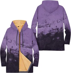 Mens Sherpa Hoodie Zip Up Winter Warm Hoodies Thick Fleece Heavyweight Hooded
