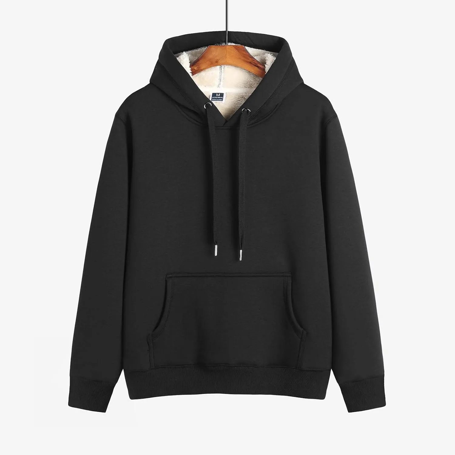 Men's Sweatshirts Hoodies Men‘S Zipper Pullover Long Sleeve Hooded Sweatshirt Tops Blouse Black Hoodie, M-4XL
