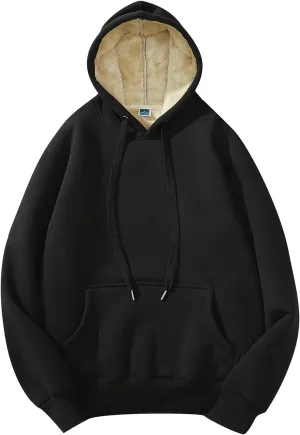 Men's Sweatshirts Hoodies Men‘S Zipper Pullover Long Sleeve Hooded Sweatshirt Tops Blouse Black Hoodie, M-4XL