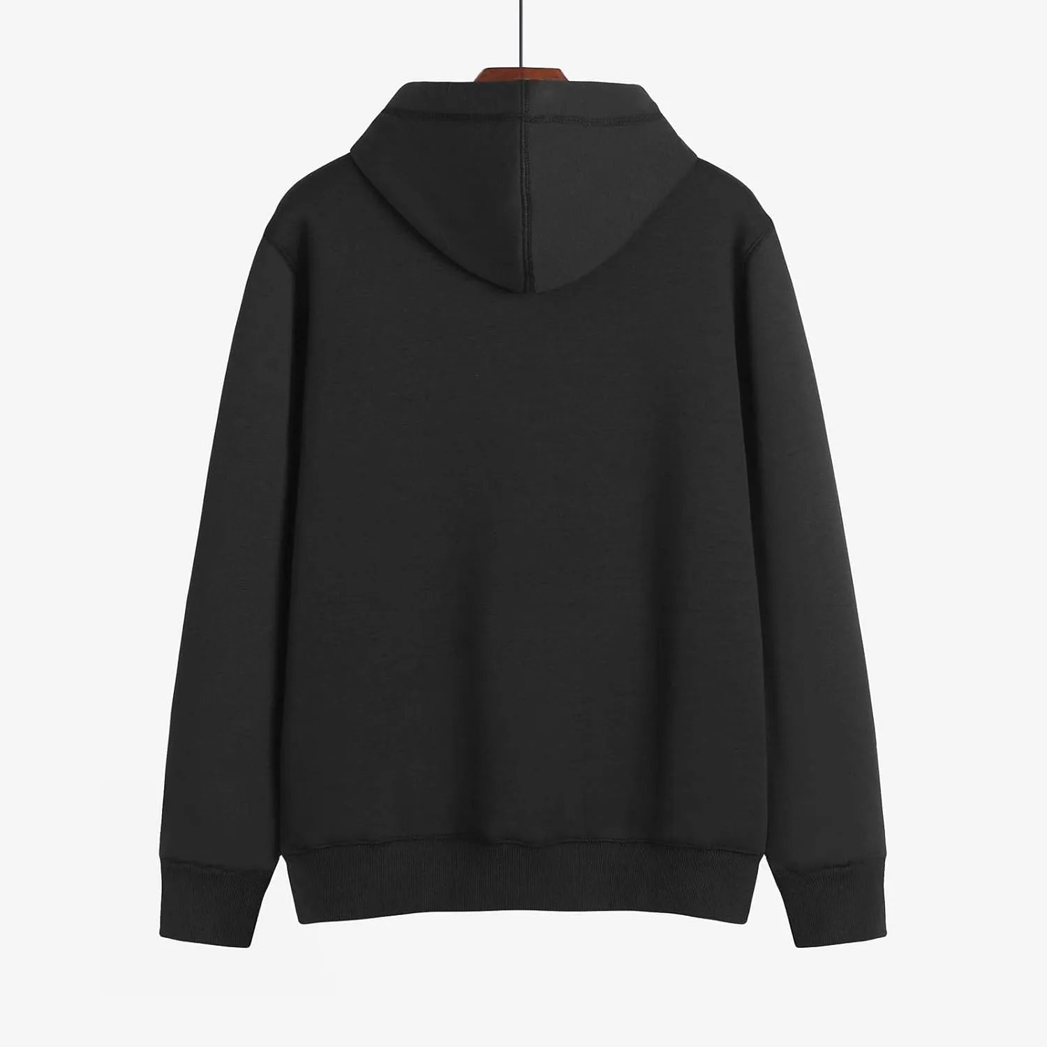 Men's Sweatshirts Hoodies Men‘S Zipper Pullover Long Sleeve Hooded Sweatshirt Tops Blouse Black Hoodie, M-4XL