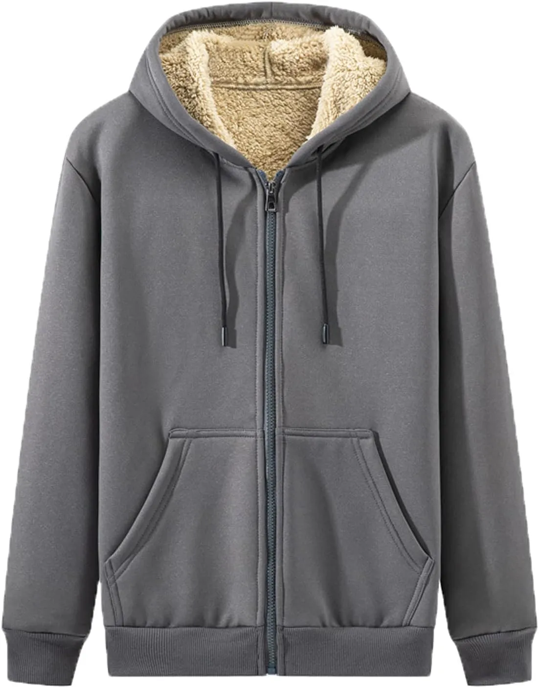 Men's Sweatshirts Hoodies Men‘S Zipper Pullover Long Sleeve Hooded Sweatshirt Tops Blouse Black Hoodie, M-4XL