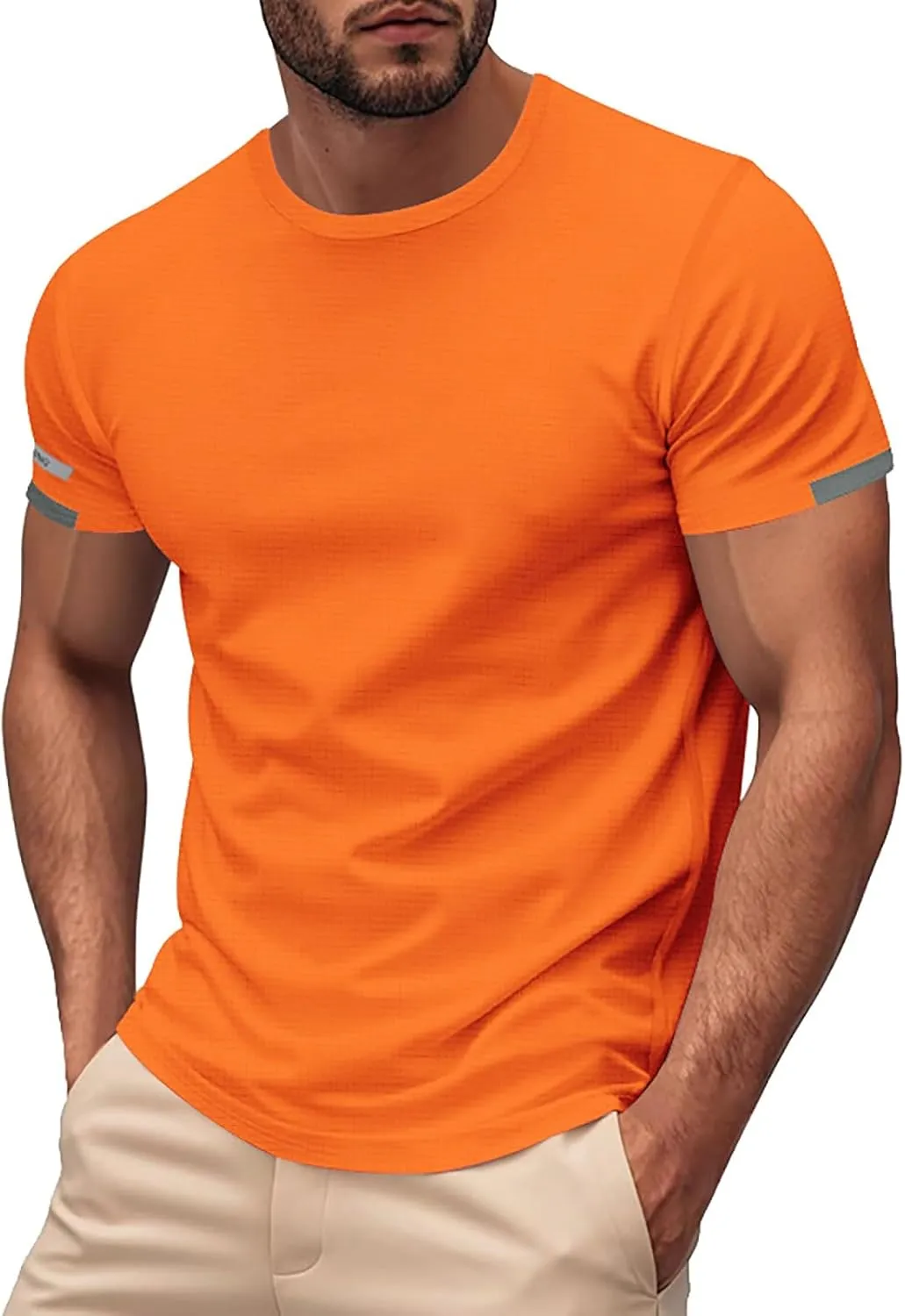 Men's T-Shirts Summer Short Sleeve Slim Fit Crew Neck Fitted Everyday Tshirt Basic Tees Moisture Wicking T Shirt Daily