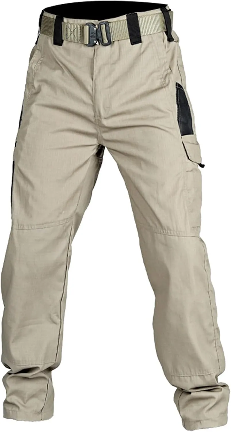 Mens Tactical Pants Ripstop Waterproof Lightweight Cargo Pants Military Carpenter Hunting Trousers with Pockets
