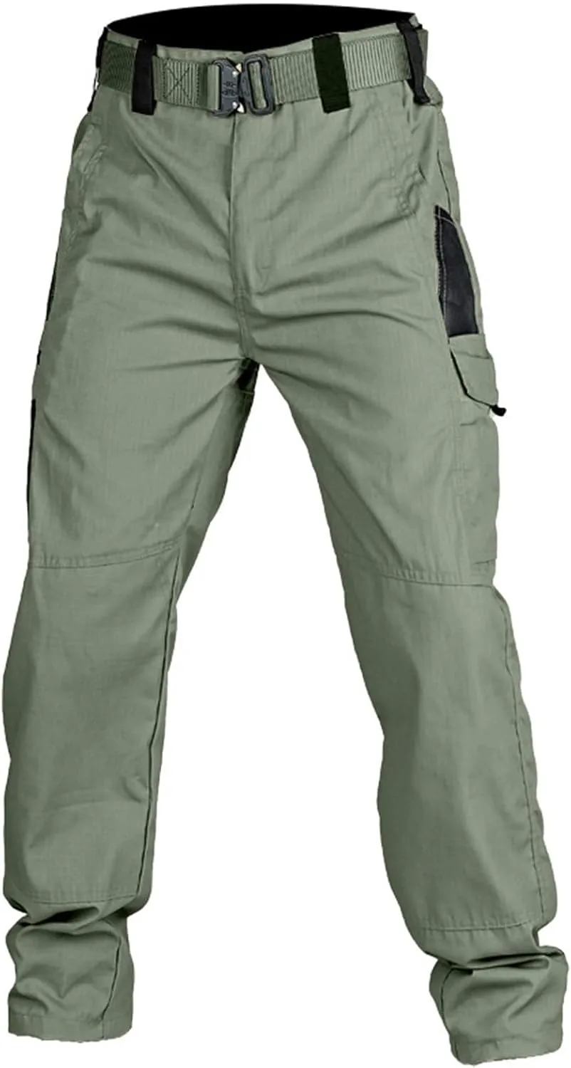 Mens Tactical Pants Ripstop Waterproof Lightweight Cargo Pants Military Carpenter Hunting Trousers with Pockets