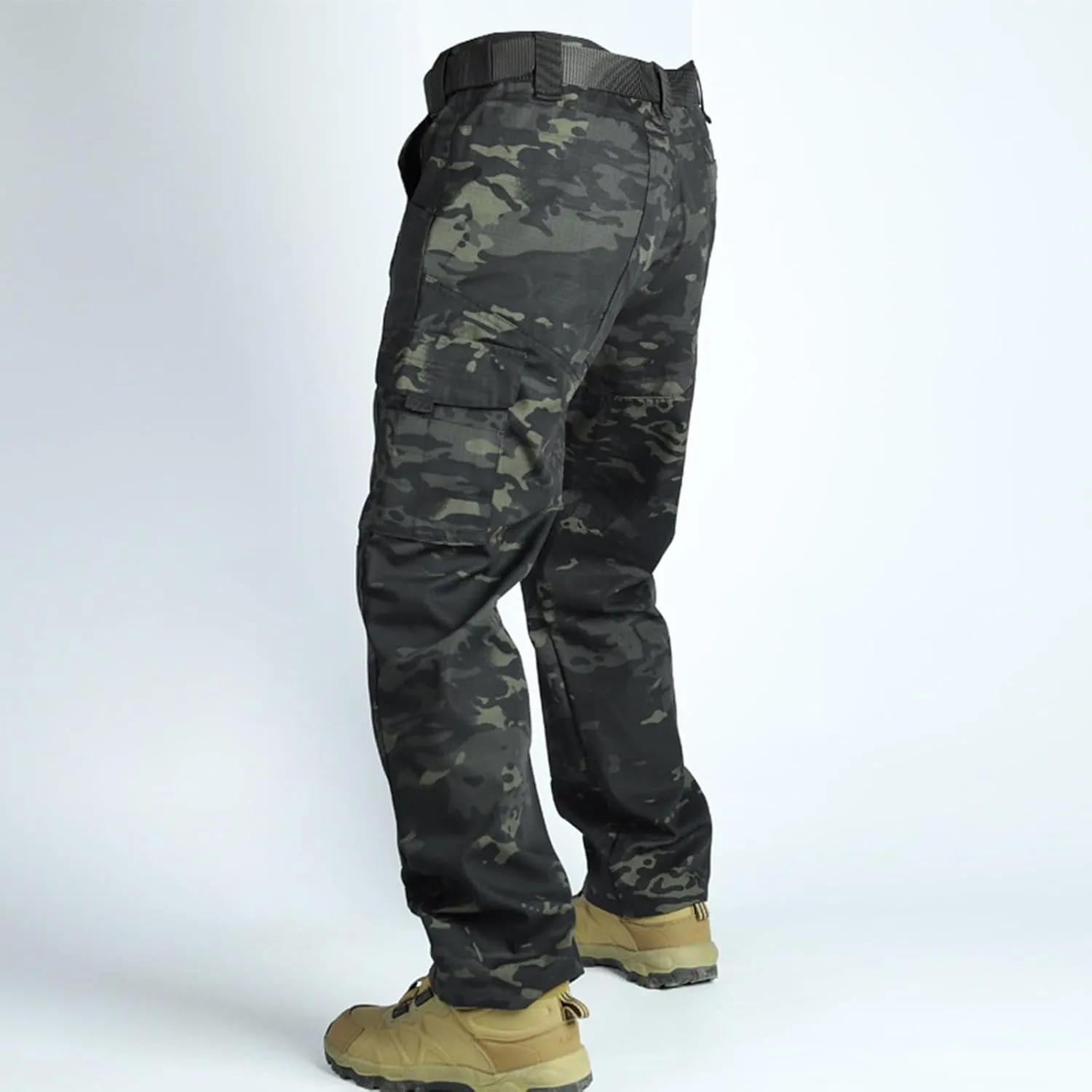 Mens Tactical Pants Ripstop Waterproof Lightweight Cargo Pants Military Carpenter Hunting Trousers with Pockets