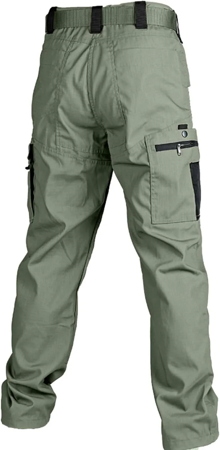 Mens Tactical Pants Ripstop Waterproof Lightweight Cargo Pants Military Carpenter Hunting Trousers with Pockets