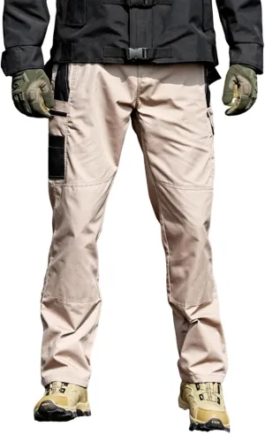 Mens Tactical Pants Ripstop Waterproof Lightweight Cargo Pants Military Carpenter Hunting Trousers with Pockets