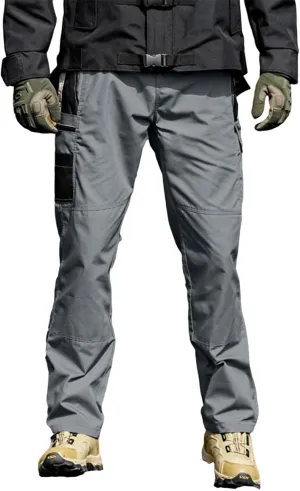 Mens Tactical Pants Ripstop Waterproof Lightweight Cargo Pants Military Carpenter Hunting Trousers with Pockets