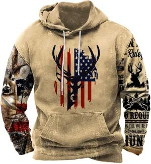 Mens Tribal Aztec Hoodie Retro Vintage Western Ethnic Print Casual Sweatshirt Fall Winter Drawstring Hoodies Pullover