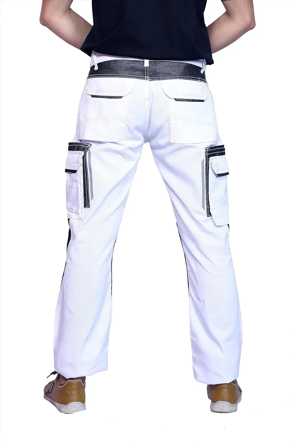 Mens Utility Work Heavy Duty Construction Workwear Pants Carpenter Knee Reinforcement Trousers Cordura Safety Pants