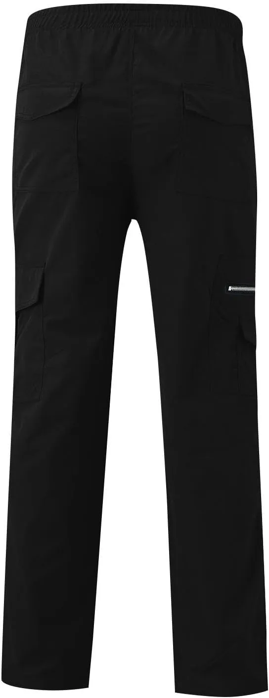 Mens Work Pants Cargo Multi Pockets Big and Tall Relaxed Fit Work Hiking Stretch Outdoor Joggers Trousers
