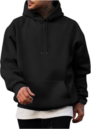Muscularfit Sweatshirt for Men Workout Gym Athletic Lightweight Hooded Sweatshirts Causal Long Sleeve Hoodies Loose Pullover