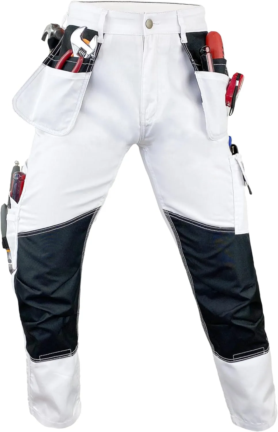 Notus Men’s Work Casual Tactical Cordura Knee Carpenter Construction Utility Cargo Work Trousers Pants