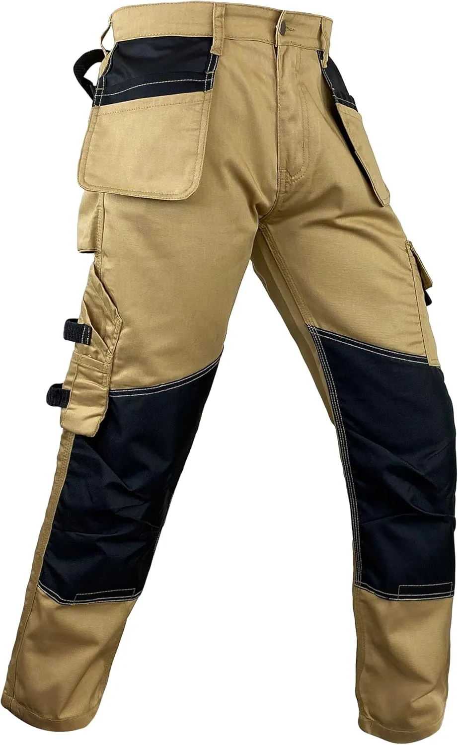 Notus Men’s Work Casual Tactical Cordura Knee Carpenter Construction Utility Cargo Work Trousers Pants