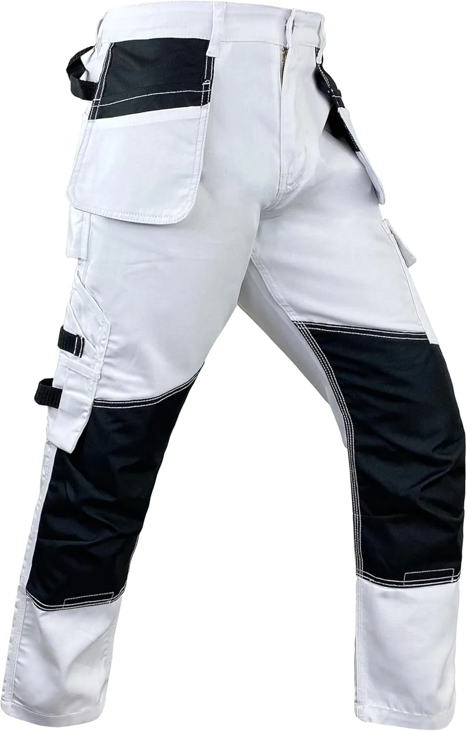 Notus Men’s Work Casual Tactical Cordura Knee Carpenter Construction Utility Cargo Work Trousers Pants