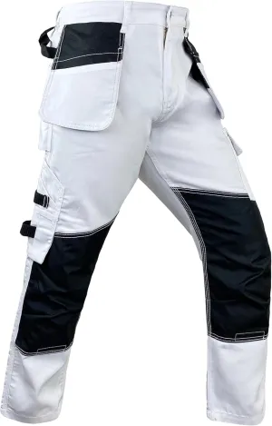Notus Men’s Work Casual Tactical Cordura Knee Carpenter Construction Utility Cargo Work Trousers Pants