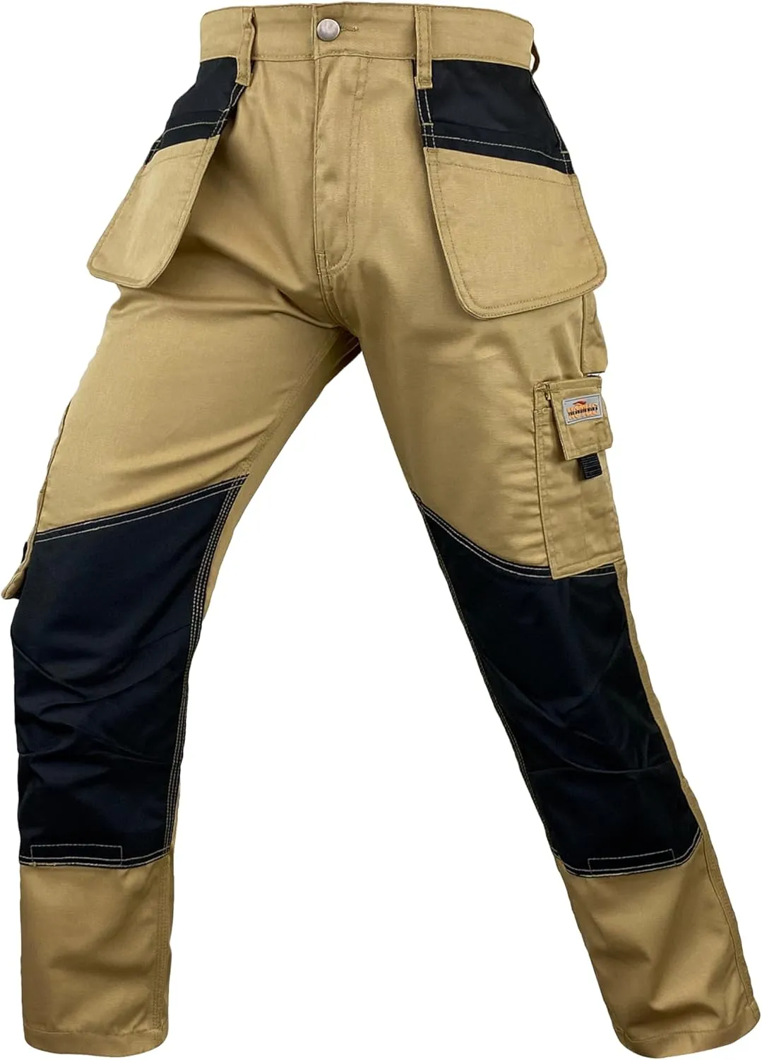 Notus Men’s Work Casual Tactical Cordura Knee Carpenter Construction Utility Cargo Work Trousers Pants