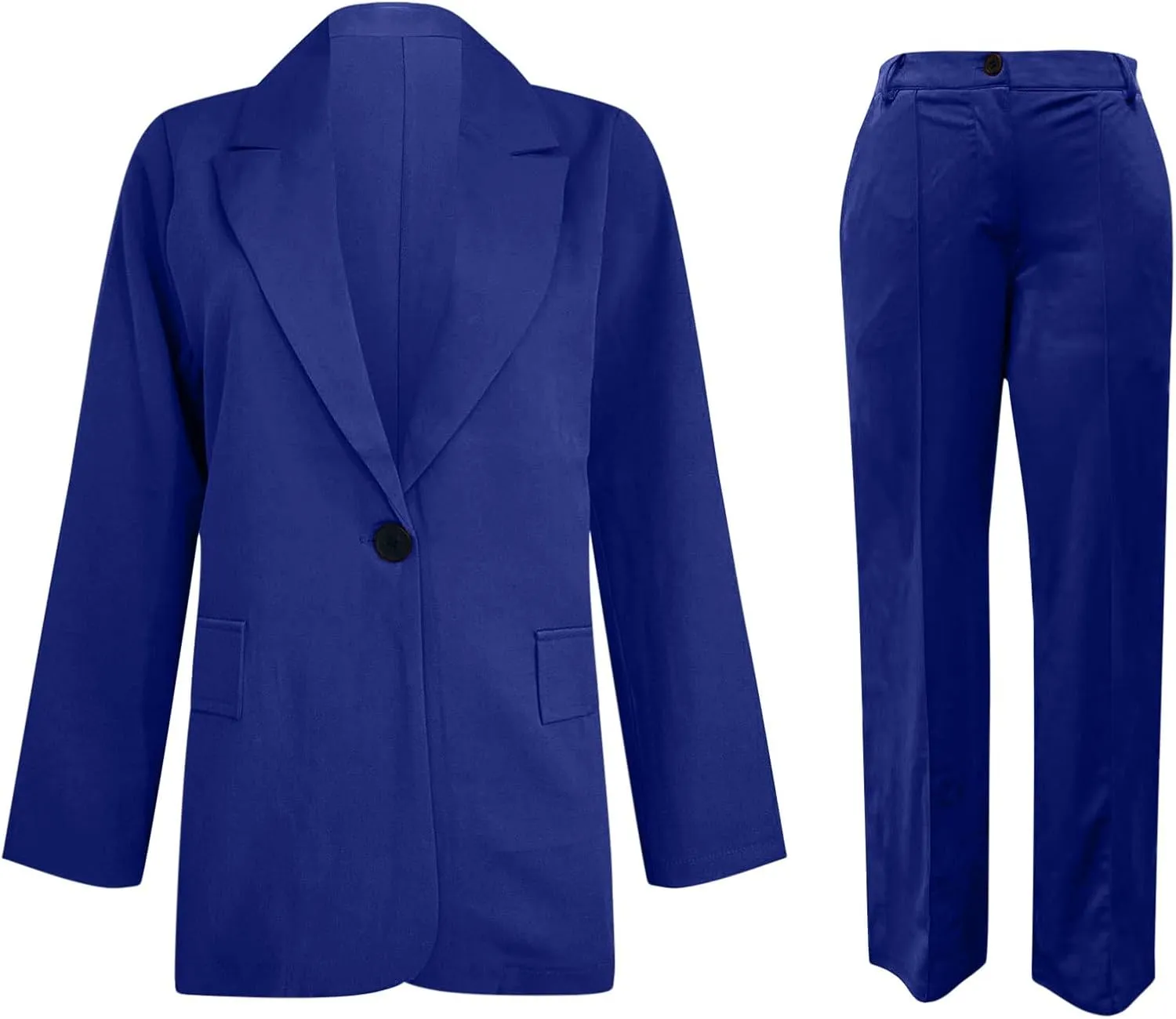 Oversized Blazers for Women Casual Open Front Button Suit Jackets Long Sleeve Lapel Jackets with Pockets