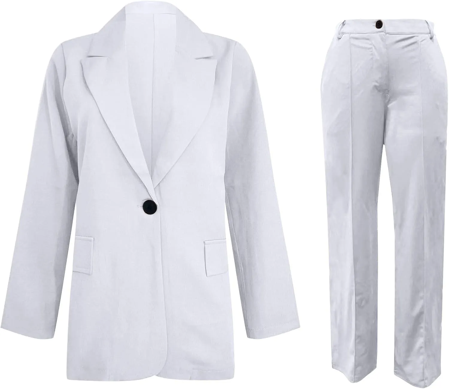 Oversized Blazers for Women Casual Open Front Button Suit Jackets Long Sleeve Lapel Jackets with Pockets