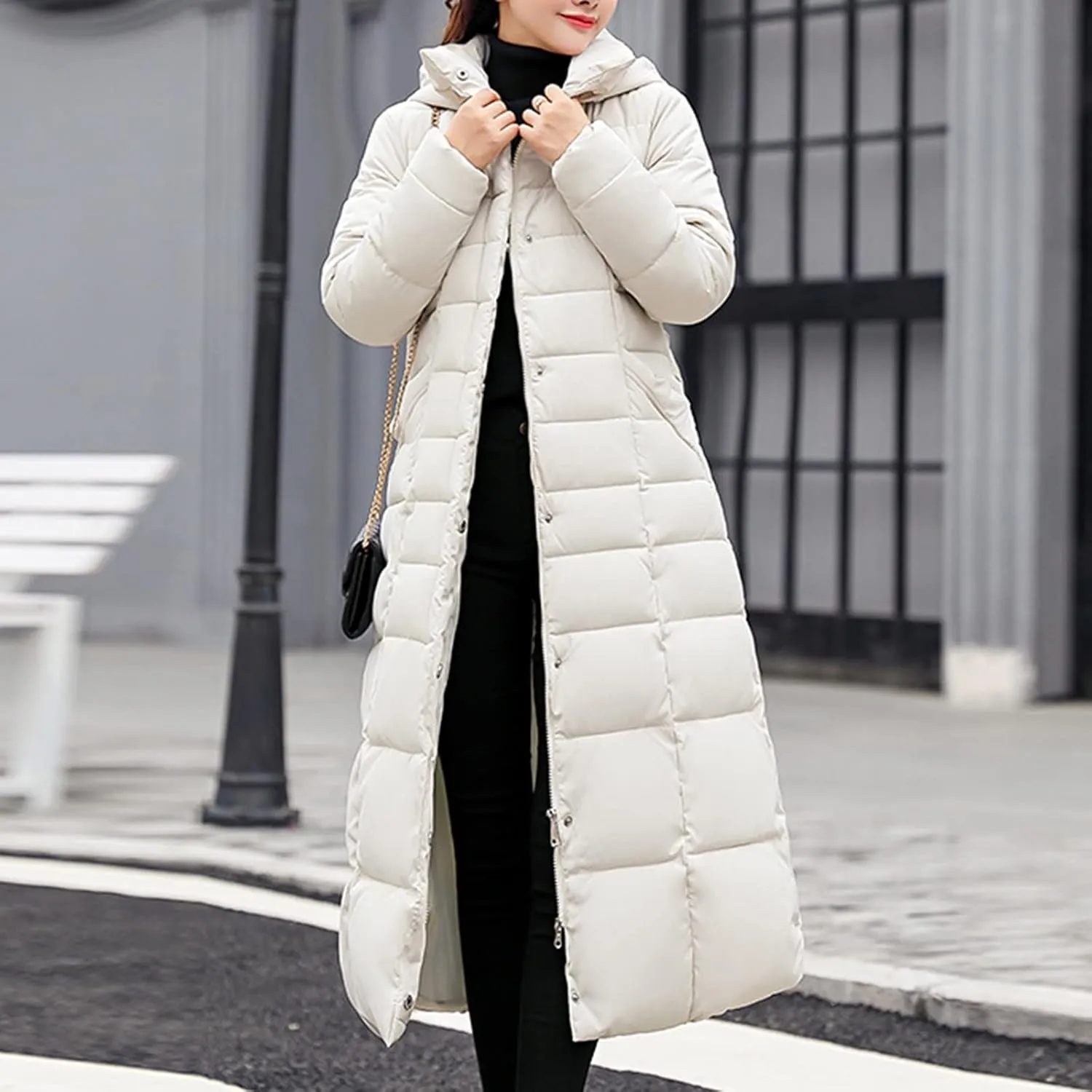 Parka Coats for Women Plus Size Long Thicken Warm Puffer Coat Trendy 2022 Casual Down Jacket with Pockets