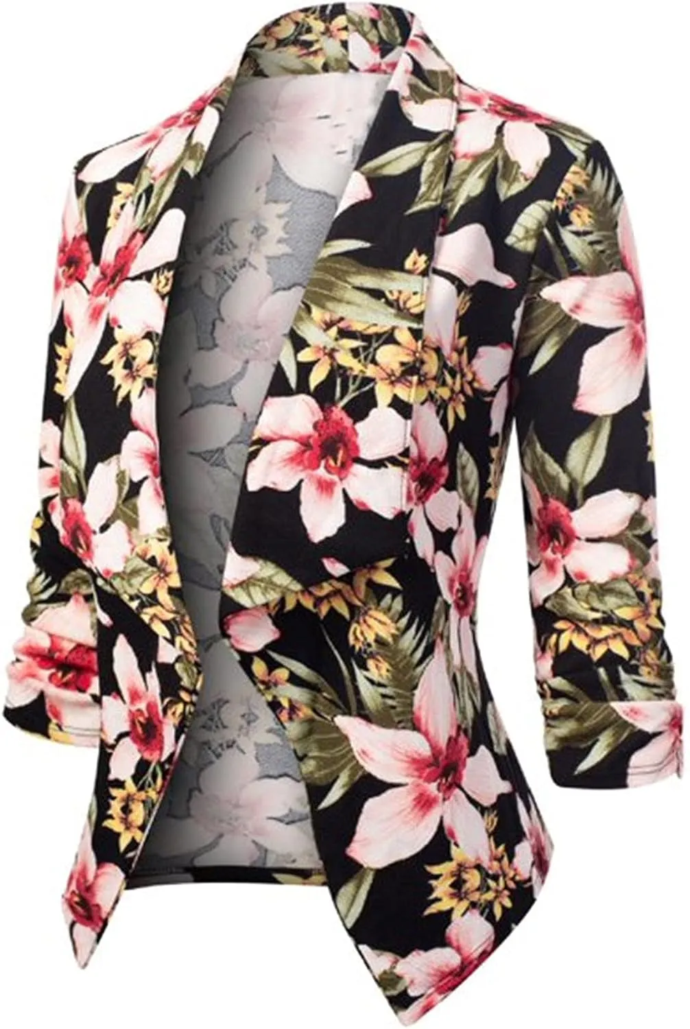 Plus Size Blazers for Curvy Women Office Ladies Jacket Long Sleeve Prtite Trendy Blazers Fitted With Pockets Suit