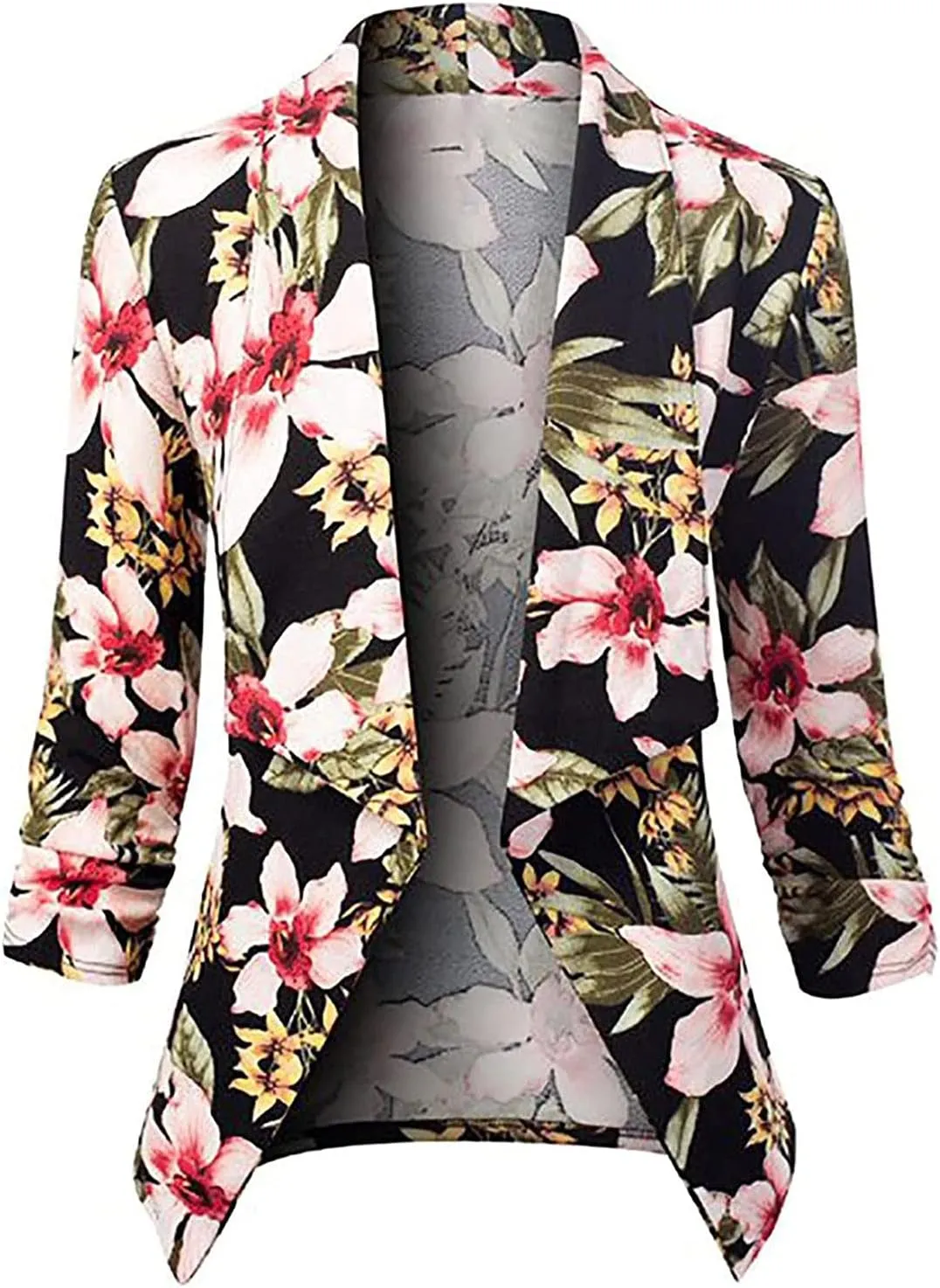 Plus Size Blazers for Curvy Women Office Ladies Jacket Long Sleeve Prtite Trendy Blazers Fitted With Pockets Suit
