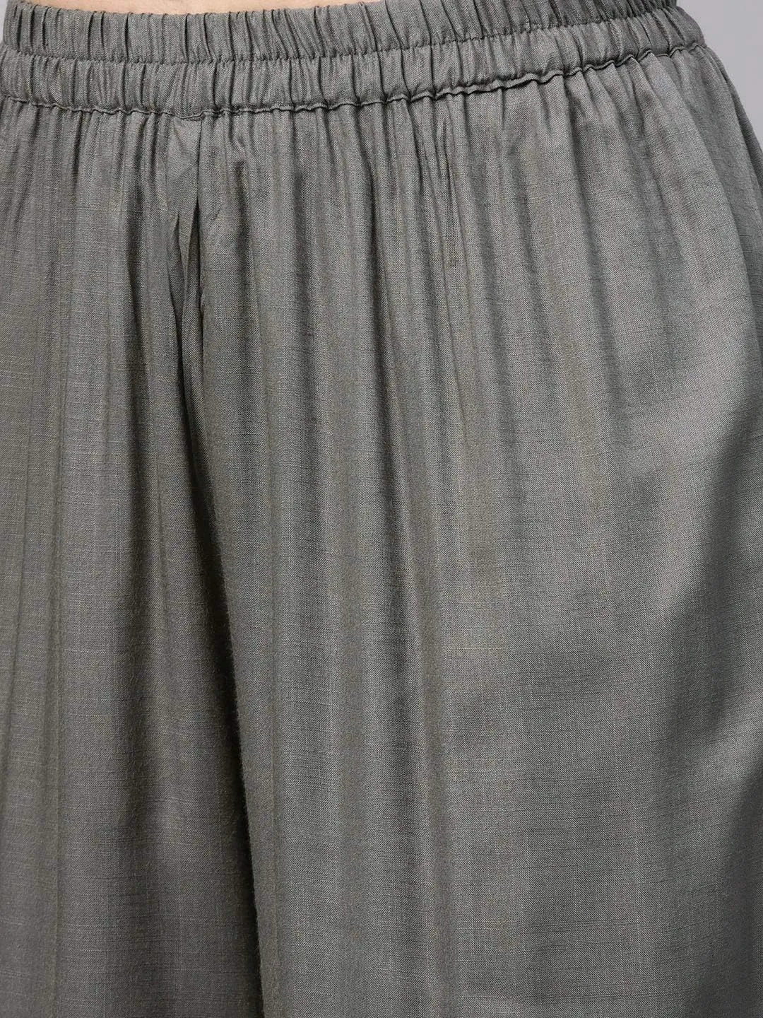 Rose Gold Straight Solid Kurta With Palazzo Pants