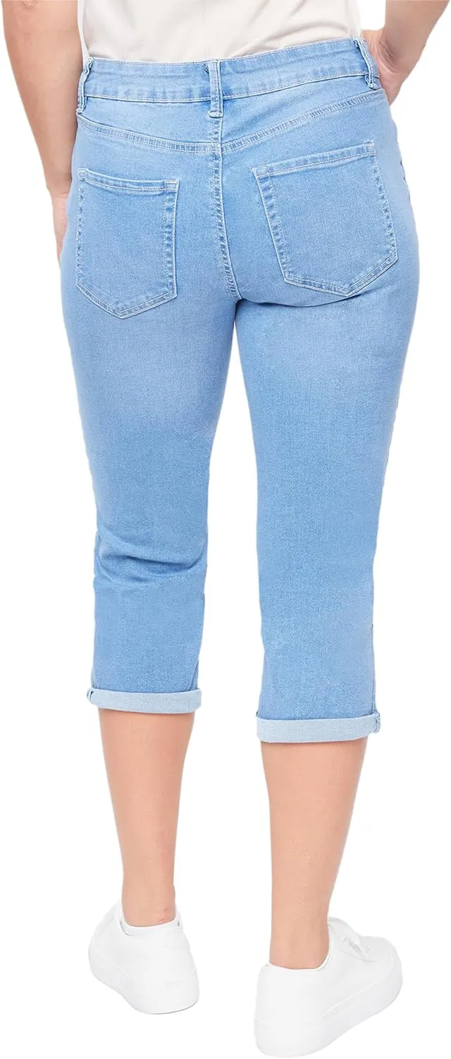 Royalty By YMI Royalty for Me Women's Essential High Rise Cuffed Capri Jeans